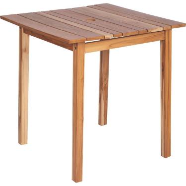 Imagem de Mesa Quadrada Verona Em Madeira Teca Com Acabamento Em Verniz Transparente 74 Cm
