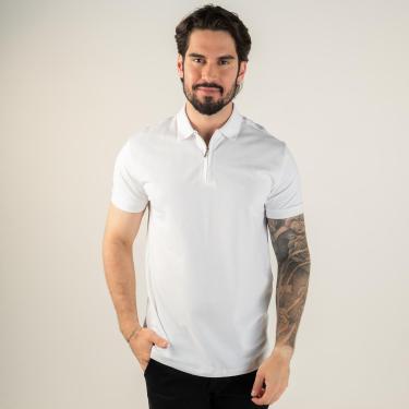Imagem de Camisa Polo Aramis Zíper Monocromática Branca-Masculino