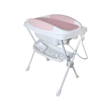 Imagem de Banheira para Bebe Galzerano Premium Plastica Rosa, Rosa