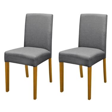 Imagem de Kit 2 Cadeiras de Jantar Estofadas Madeira Maciça Multimóveis CR15017