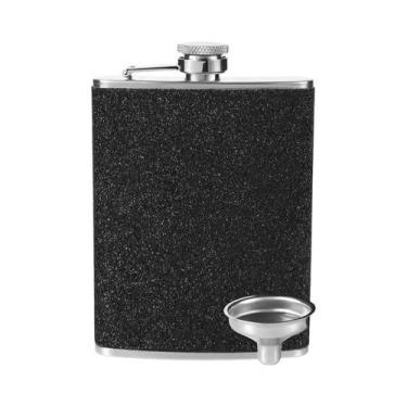 Imagem de Cantil De Aço Inoxidável 8oz Com Glitter E Brilho, Com Tampa E Funil, 