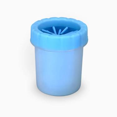 Imagem de Limpador De Patas Para Pets – Higiene E Conforto Para Cães E Gatos Portátil Azul