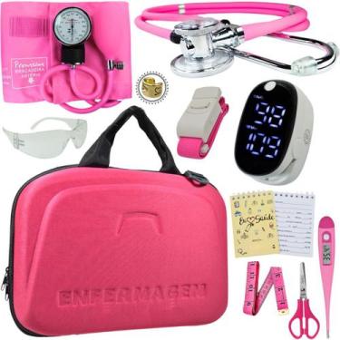 Imagem de Kit Enfermagem Estagio Super Luxo Medidor de Glicose Completo Premium,