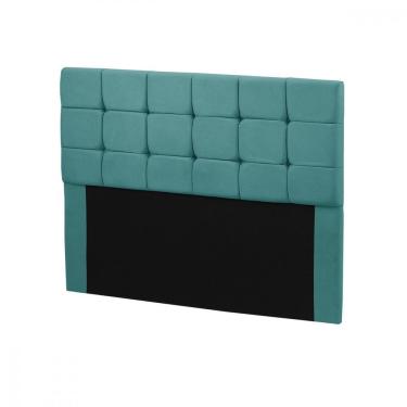 Imagem de Cabeceira Para Cama Box Casal Julia 140cm Veludo Detalhes Com Botões Inox Star Confort