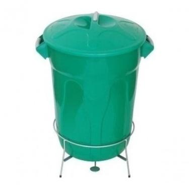 Imagem de Cesto de Lixo Plástico 40L em Material Resistente com Pedal de Aço Galvanizado para Coz...