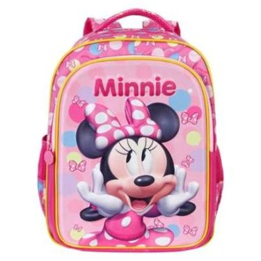 Imagem de Mochila Escolar infantil costas 3D Minnie mouse Original-Unissex