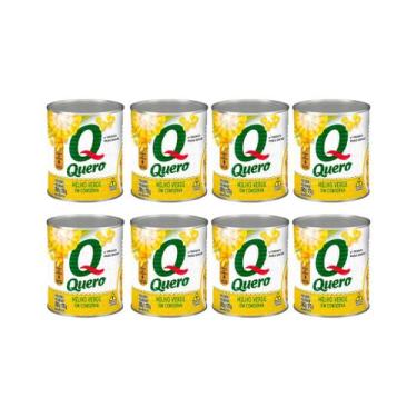 Imagem de Milho Verde Quero Em Conserva 170g - Kit Com 8 Latas