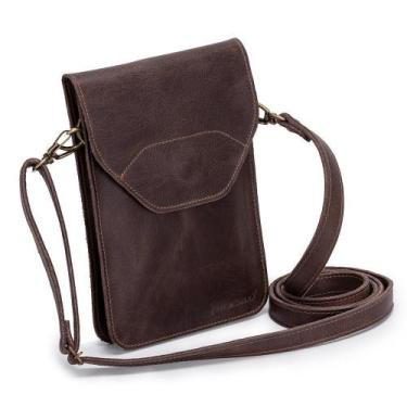 Imagem de Bolsa Carteira Couro Bovino Documento/celular Crossbody - Ello Griff, 