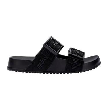 Imagem de Sandália Mini Melissa Cozy Slide M Lover Infantil Preto, Preto, 30