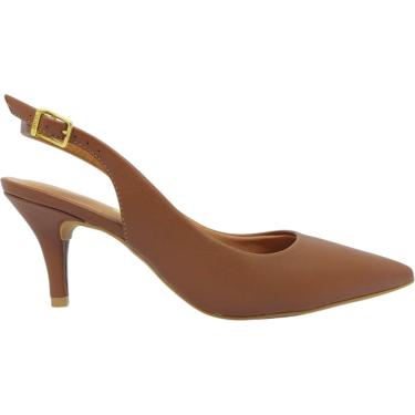 Imagem de Sapato Scarpin Feminino Casual Dia a Dia Bico Fino Salto Médio Vizzano 1185.700