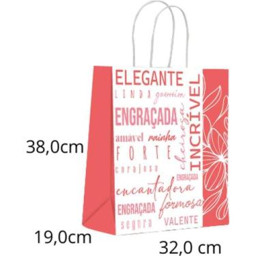 Imagem de Sacola para Presente Decorada Virtudes G 32X38X19CM PCT.C/10 - SCRITY