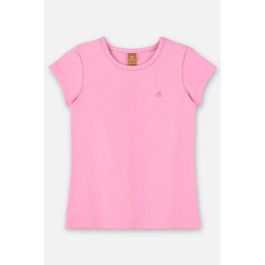 Imagem de Blusa Infantil Menina Manga Curta Up Baby, Rosa claro, 10