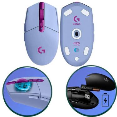 Imagem de Mouse Gamer Sem Fio Logitech G305 Lightspeed Sensor HERO 12.000 DPI 25