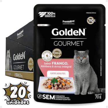 Imagem de Kit 20 Sachê Para Gato Adulto Não Castrado Golden Frango 70g