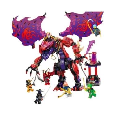 Imagem de Blocos De Montar Série Ninja Infantil: Dragão Da Chama Da Fonte Podero