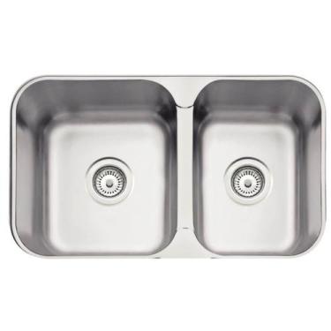 Imagem de Cuba Dupla Tramontina Inox 16L 12L Embutir ou Sobrepor