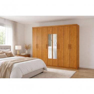 Imagem de Guarda Roupa 8 Portas Espelho Central Gran Prime-grand Line