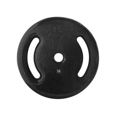 Imagem de Anilha Ferro Fundido Emborrachada Fitness Academia 15,0 Kg - ANILHAS F