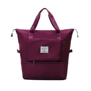 Imagem de Bolsa Grande Compartimento Extra Viagem Dobrável Prova Água - Dobravel