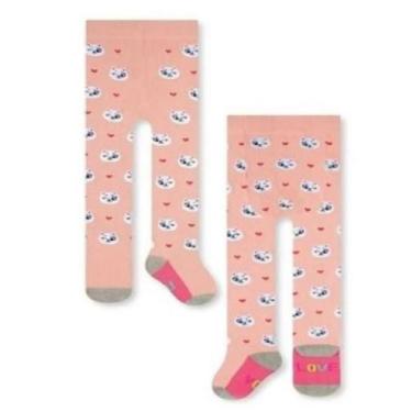 Imagem de Meia Calça Estampada Bebê  Algodão Selene Ref 9000, Rosa claro, P