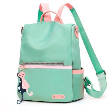 Imagem de Mochila Feminina Vira Bolsa Colorida Moderna Juvenil Sistema de Fecham
