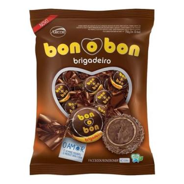 Imagem de Bombom Bonobon Arcor Recheio 750g Pacote 50un Sabores Cremoso