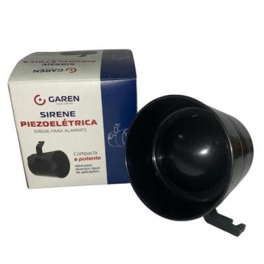 Imagem de Sirene piezoelétrica garen para sistema de alarme residencial e comerc