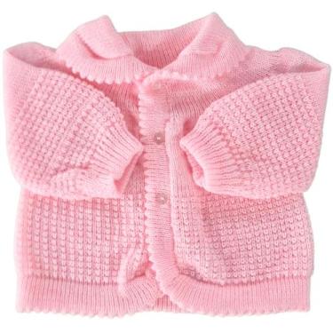 Imagem de Casaco de bebê manga longa cardigan de lã tricô Recém nascido - Confec