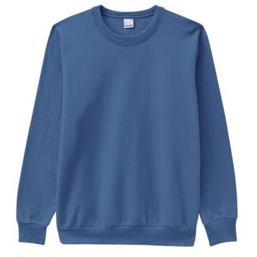 Imagem de Blusão Fechado Em Moletom Flanelado P Ao Xgg Malwee, Azul jeans, M
