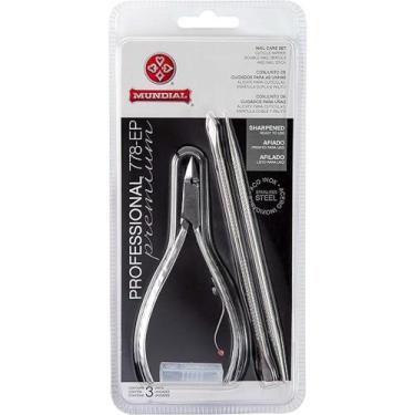 Imagem de Alicate de Cutícula Professional Premium + Espátula Dupla - 778 EP - M