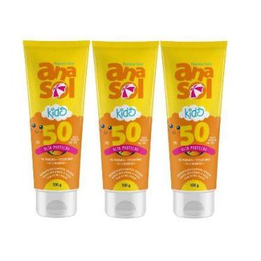 Imagem de Kit 3x Protetor solar kids Anasol fps50 c/100g - dahuer