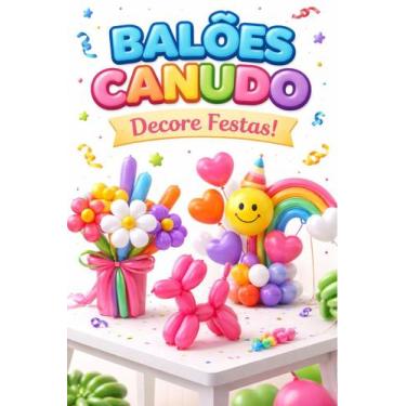 Imagem de Balões Canudo  Cores Sortidas  Pacote com 100 unidades - Sem Marca