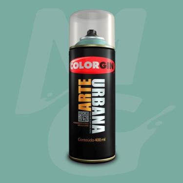 Imagem de Tinta Spray 400ml Arte Urbana Colorgin Alta Cobertura, Verde Maresia