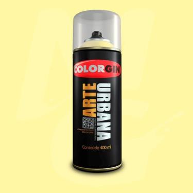 Imagem de Tinta Spray 400ml Arte Urbana Colorgin Alta Cobertura, Amerelo Baunilh