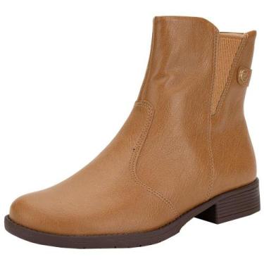 Imagem de Bota feminina cano baixo piccadilly 653025, Caramelo, 37