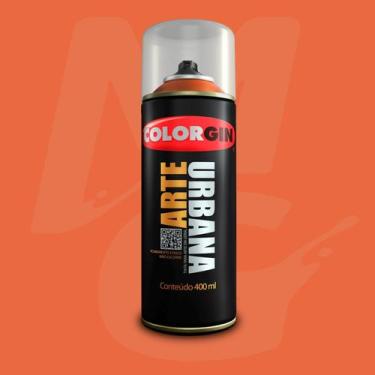 Imagem de Tinta Spray 400ml Arte Urbana Colorgin Alta Cobertura, Laranja Holanda