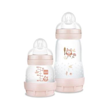 Imagem de KIT MAMADEIRA MAM EASY START 21022 ROSA - ANTICÓLICA - 130ml e 260ml
