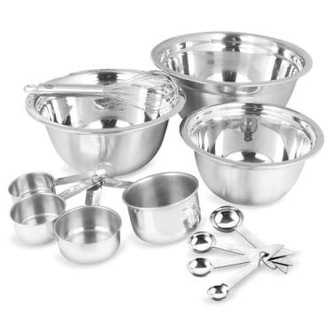 Imagem de Conjunto 12pçs Bowl Tigela Aço Inox Escovado Saladeira Bacia - Dolce H
