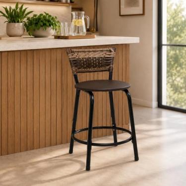 Imagem de Banqueta Cadeira Banco Baixo 45cm Mesa Bistrô Bares Área De Lazer Sorv
