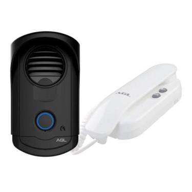Imagem de Kit Porteiro Eletrônico Interfone S100 Agl Monofone Branco 