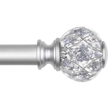 Imagem de Varão de cortina KAMANINA Silver 80-220 cm com acabamentos translúcido