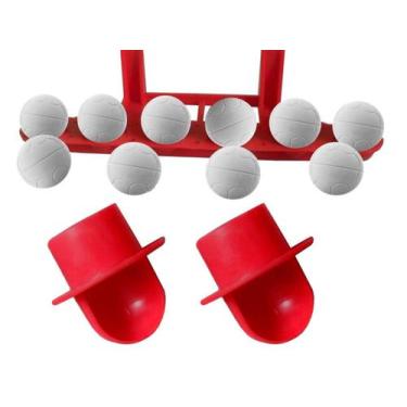 Imagem de Kit 10 Bolinhas pebolim + Suporte + 2 Cachimbos - Totó