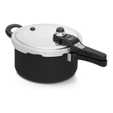 Imagem de Panela de Pressão Antiaderente 4,5 Litros Eterna Nigro, Preto, 4.5 L