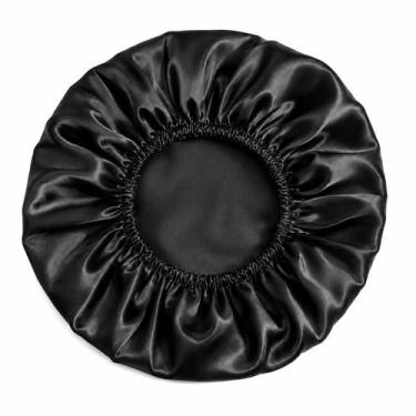 Imagem de Touca de Cetim Simples para Cabelo Antifrizz com Elástico Confortável 
