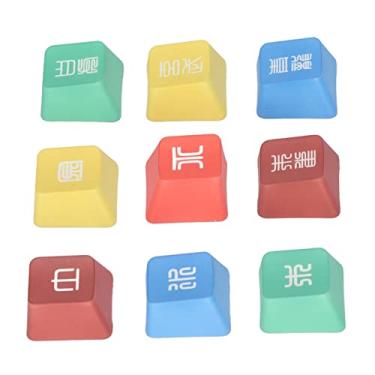 Imagem de Keycaps personalizados, 9 teclas PBT Keycaps Dye Sublimation para computador para desktop para PC