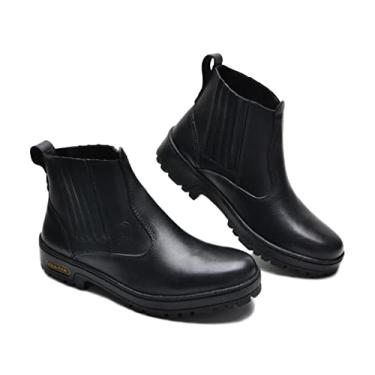 Imagem de Bota Masculina chelsea cano curto couro 082 cla PRETO Cor:Preto;Tamanho:38;Genero:Masculino
