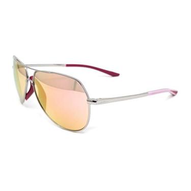 Imagem de culos de sol Nike EV1085-076 Outrider Light Bone/Rose Frame Color, Lente Espelhada Rosa Super Rosa