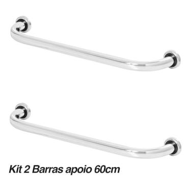 Imagem de Kit 2 Barras De Apoio De Idoso Para Banheiro 60cm