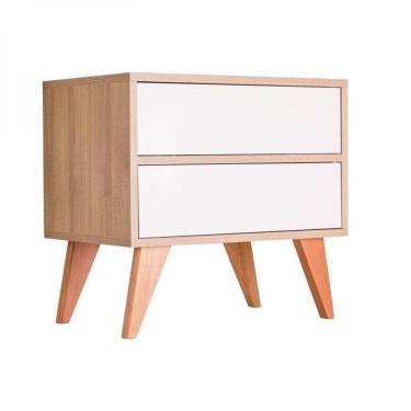 Imagem de Sapateira Retrô Vicenza Carvalho E Branco 60 X 40cm