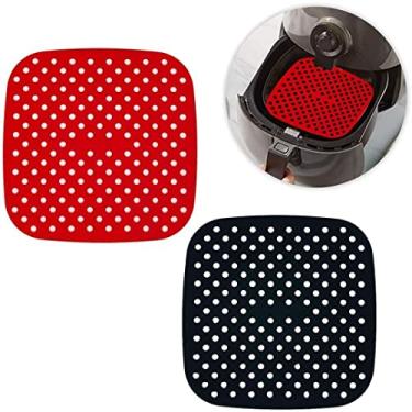 Imagem de Tapete Protetor Air Fryer Silicone Quadrado Fritadeira 19cm